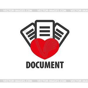 Logo document - vector clipart