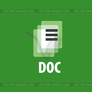 Logo document - vector image