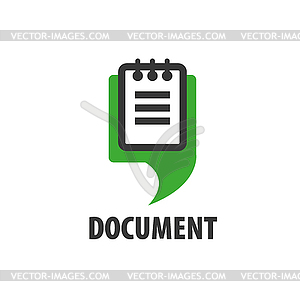 Logo document - vector image