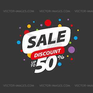 Sign for discounts - vector image