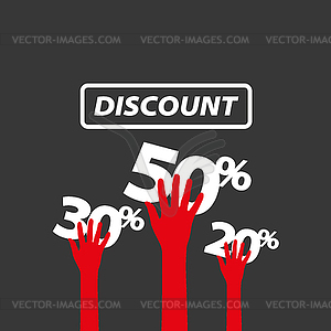 Sign for discounts - vector image