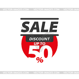 Sign for discounts - vector image