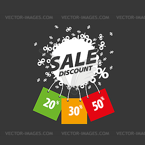 Sign for discounts - vector image