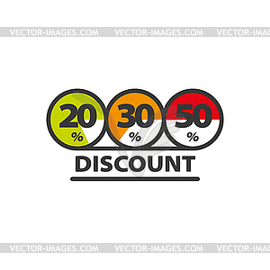 Sign for discounts - vector EPS clipart