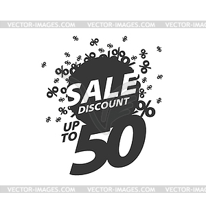 Sign for discounts - vector image