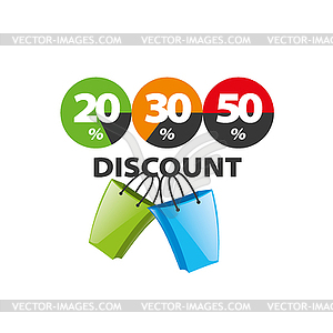 Sign for discounts - vector clipart