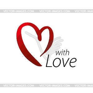 Logo heart - vector image