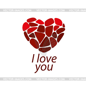 Logo heart - vector image