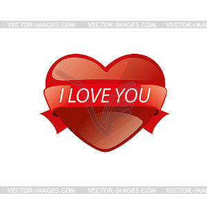 Logo heart - vector image