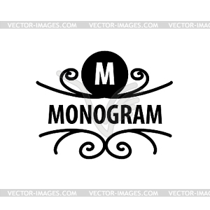 Монограмма в рамке - изображение в формате EPS