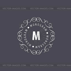 Monogram in frame - vector clipart