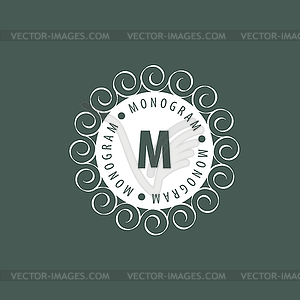 Monogram in frame - vector image