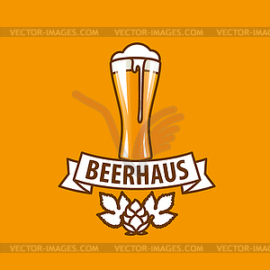 Beer logo - vector clipart / vector image