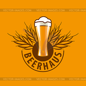 Пиво логотип - векторный графический клипарт