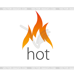 Fire logo - color vector clipart