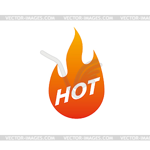 Огонь логотип - иллюстрация в векторе