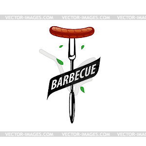 Barbecue party logo - stock vector clipart