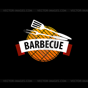 Barbecue party logo - vector image