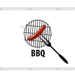 Barbecue party logo - vector clipart