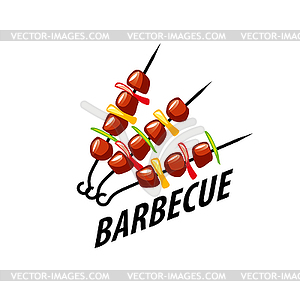 Barbecue party logo - vector image