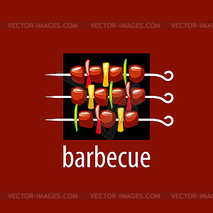 Barbecue party logo - vector image