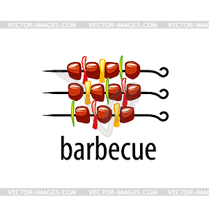 Barbecue party logo - vector clipart