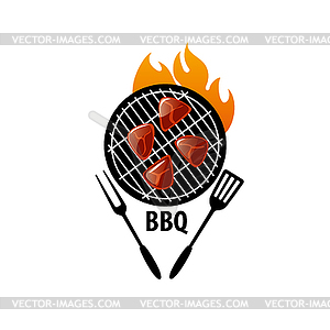 Barbecue party logo - vector EPS clipart