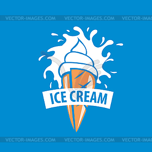 Logo ice cream - vector image