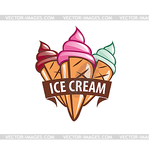 Logo ice cream - vector EPS clipart