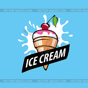 Logo ice cream - vector clipart