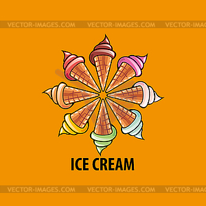 Logo ice cream - vector clipart / vector image