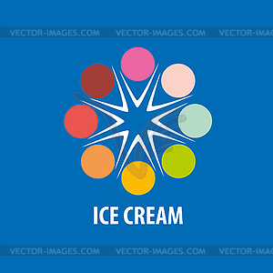 Logo ice cream - vector image