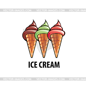 Logo ice cream - vector clipart