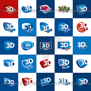 Logo stereoscopy - vector clipart