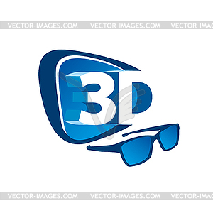 Logo stereoscopy - vector image