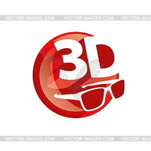 Logo stereoscopy - vector image