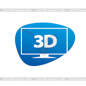 Logo stereoscopy - vector clipart