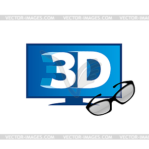 Logo stereoscopy - vector clipart