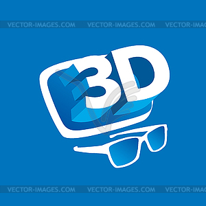 Logo stereoscopy - vector clipart