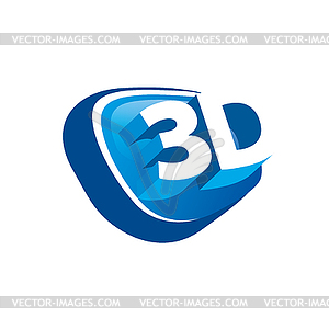 Logo stereoscopy - vector image