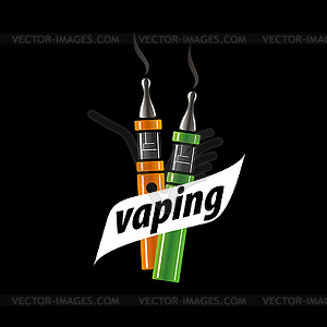 Логотип электронная сигарета - векторное изображение