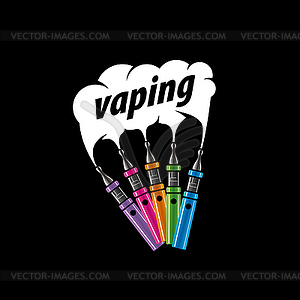 Logo electronic cigarette - vector EPS clipart