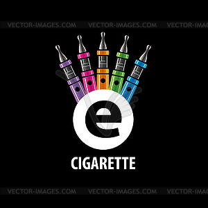 Logo electronic cigarette - vector clip art