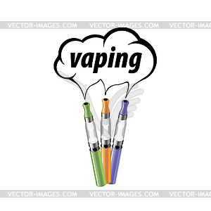 Logo electronic cigarette - vector clipart
