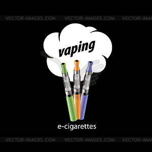 Logo electronic cigarette - vector clipart