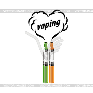Логотип электронная сигарета - векторный клипарт / векторное изображение