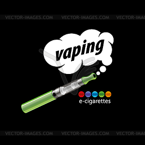 Logo electronic cigarette - vector clip art