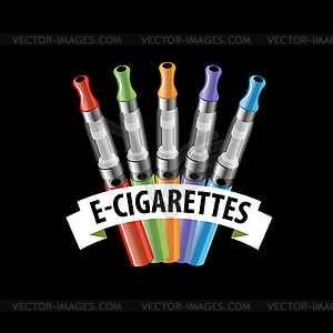 Logo electronic cigarette - vector clipart