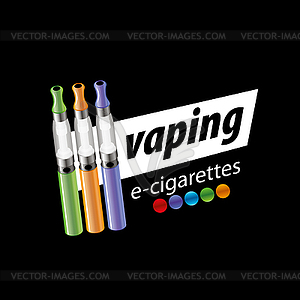 Logo electronic cigarette - vector clip art