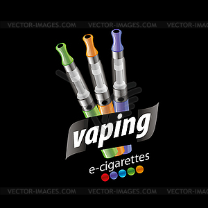 Логотип электронная сигарета - клипарт в векторе